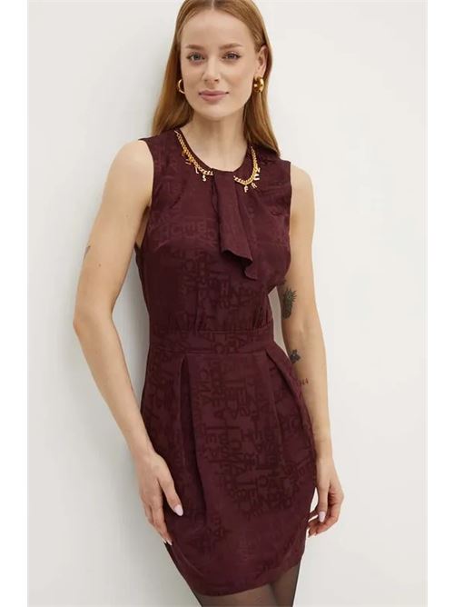 Lettering jacquard crepe minidress ELISABETTA FRANCHI | AB60746E2.CG3